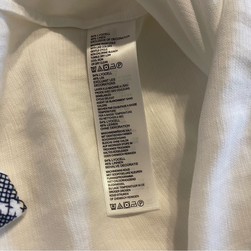 Tommy Bahama linen blend embroidery‎ blouse - Picture 10 of 10